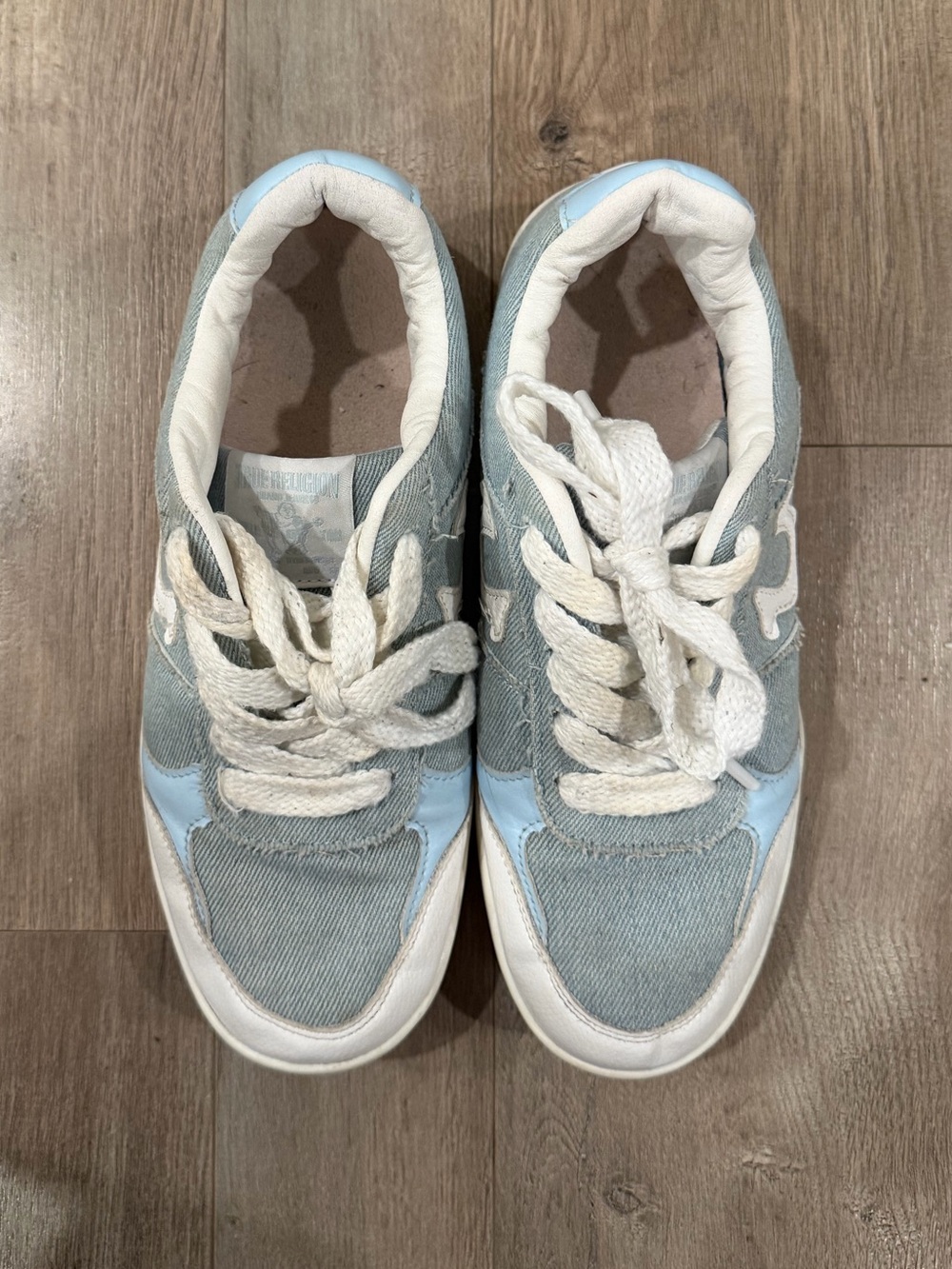 True Religion Light Blue & White Sneakers
